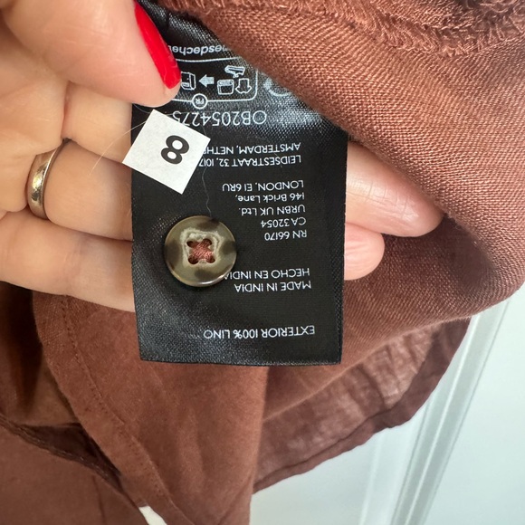 Pilcro Anthropology The Aly Puff Sleeve Linen Edition XS - Picture 9 of 11